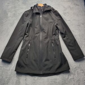 Lauren Ralph Lauren Womens Soft Shell Jacket Hooded Size Small Petite Pockets